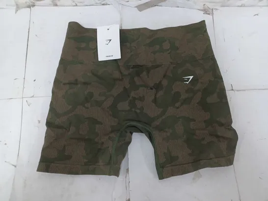 GYMSHARK ADAPT CAMO SEAMLESS SHORTS - LARGE