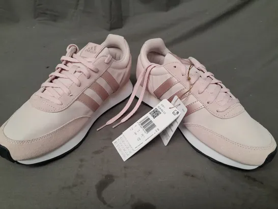 BOXED PAIR OF ADIDAS RUN 60S 3.0 SHOES IN PINK UK SIZE 6