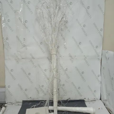 OUTLET ALISON CORK PRE-LIT CASCADING GLITTER WHITE WILLOW TREE