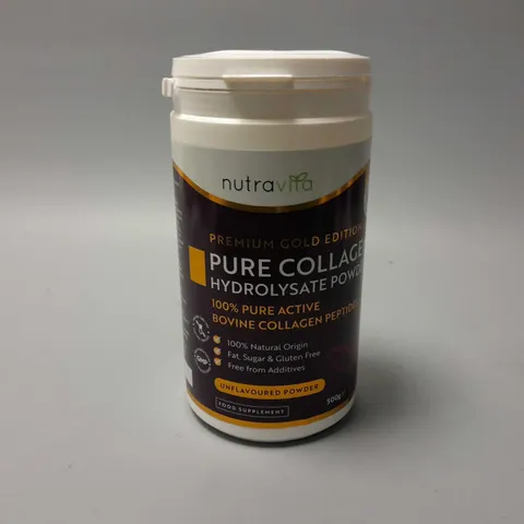 NUTRAVITA PREMIUM GOLD EDITION PURE COLLAGEN UNFLABOURED POWDER (500g)