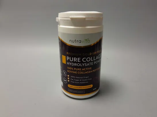 NUTRAVITA PREMIUM GOLD EDITION PURE COLLAGEN UNFLABOURED POWDER (500g)