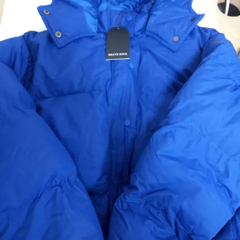 BRAVE SOUL HEAVY PADDED BLUE COAT - SIZE XL