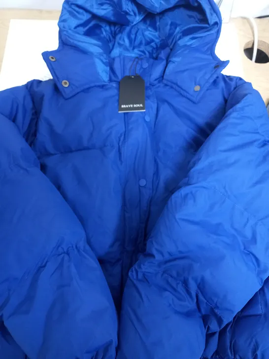 BRAVE SOUL HEAVY PADDED BLUE COAT - SIZE XL