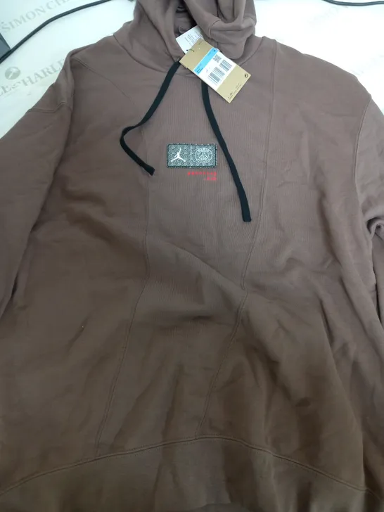 JORDAN PARIS SAINT GERMAN BROWN HOODIE - MEDIUM