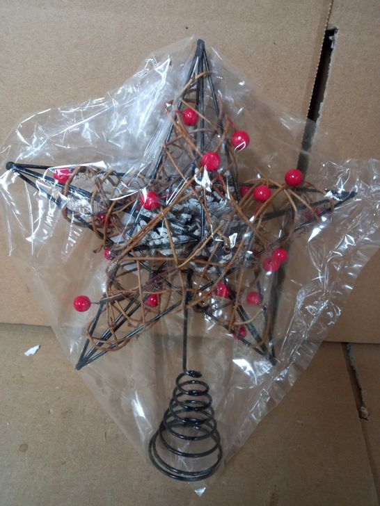 HOME REFLECTIONS BERRY WOODLAND STAR TREE TOPPER