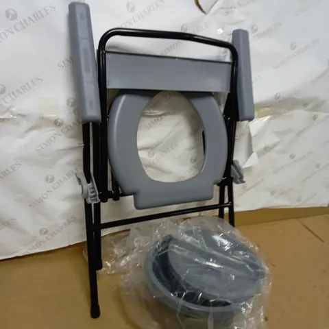 NRS HEALTHCARE FOLDING PORTABLE NON SLIP COMMODE