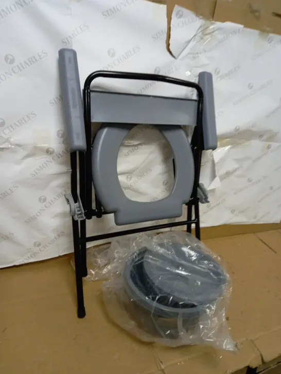 NRS HEALTHCARE FOLDING PORTABLE NON SLIP COMMODE