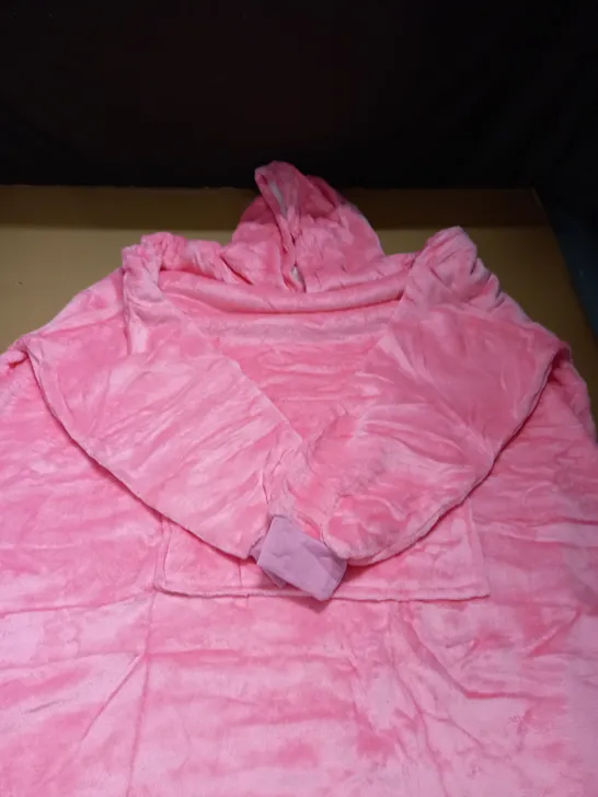 DESIGNER PINK OVERSIZED LOUNGE HOODY - SIZE UNSPECIFIED 