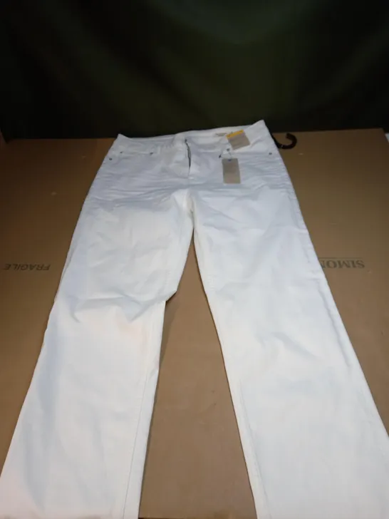 WOMENS SIENNA STRAIGHT WHITE JEANS SIZE 16