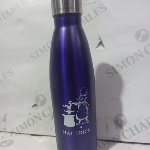 HAT TRICK METAL DRINKS BOTTLE IN PURPLE