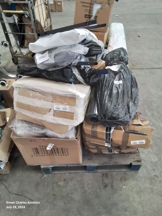 PALLET CONTAINING VARIOUS FURNITURE PARTS AND INCOMPLETE CHAIR SETS ETC.