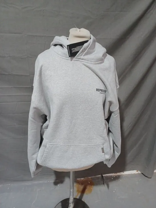 REPRESENT LIGHT GREY OWNERS CLUB HOODIE - LARGE