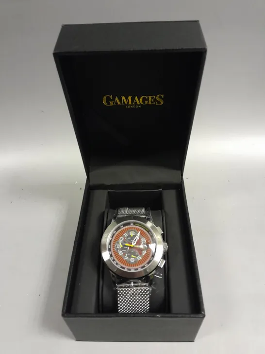 GAMAGES LIBERTY STEEL WATCH