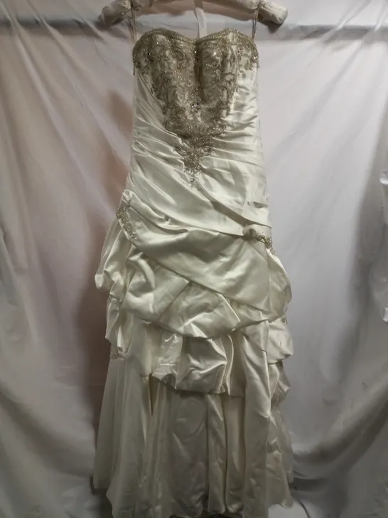 MAGGIE SOTTERO HAUTE COUTURE WEDDING DRESS, IVORY - SIZE 12