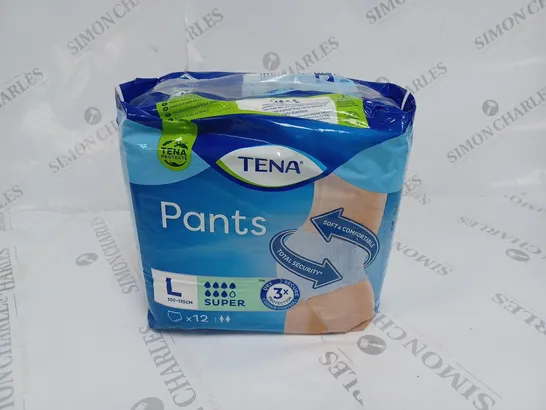 PACK OF 12 TENA PANTS UNISEX SUPER LARGE