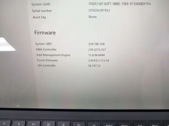 MICROSOFT SURFACE PRO 256GB