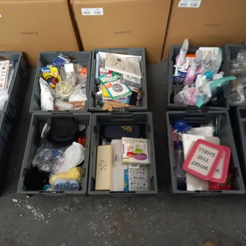 LARGE QUANTITY OF ASSORTED HOUSEHOLD ITEMS TO INCLUDE - 10 CRATES  / COLLECTION ONLY