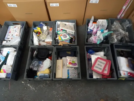 LARGE QUANTITY OF ASSORTED HOUSEHOLD ITEMS TO INCLUDE - 10 CRATES  / COLLECTION ONLY