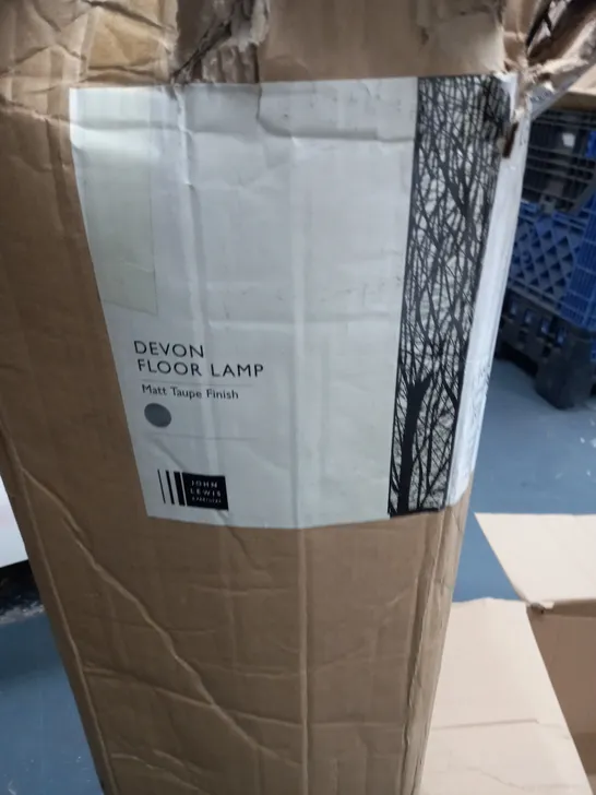 BOXED DEVON FLOOR LAMP FROM JOHN LEWIS - COLLECTION ONLY 