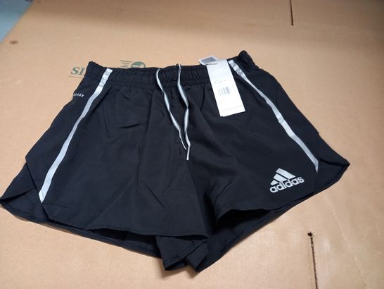 ADIDAS SATURDAY SPLIT BLACK SHORTS - UK S