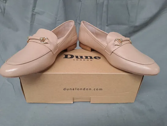 BOXED PAIR OF DUNE LONDON 510 GRANGE LOAFERS IN NUDE SIZE 8