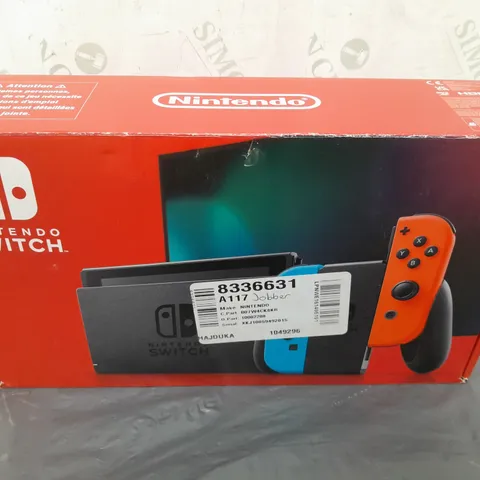 BOXED NINTENDO SWITCH CONSOLE (NEON RED/NEON BLUE)