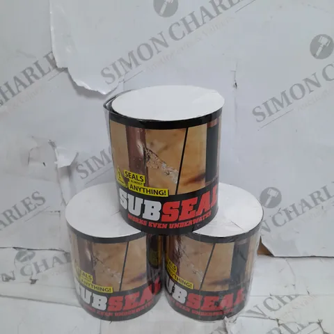 BOXED 3 PIECE SFIXX SUB SEAL BLACK WATERPROOF REPAIR TAPE 10CM X 1.5M