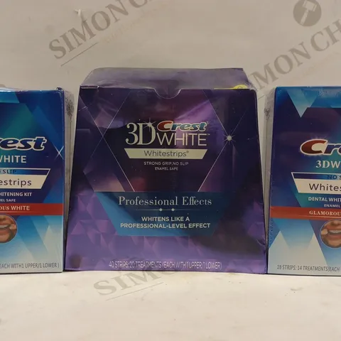 BOX OF 3 CREST 3D WHITE WHITESTRIPS DENTAL WHITENING KITS 