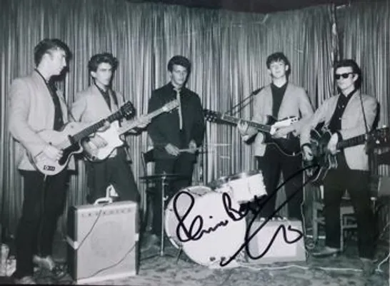 FOUR ASSORTED PRE RINGO STARR ERA 'THE BEATLES' PHOTOGRAPHS SIGNED BY PETE BEST