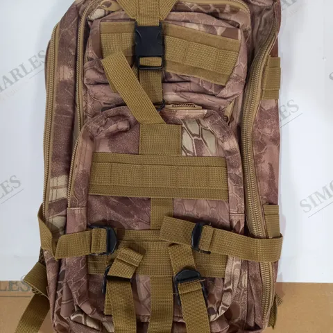 DESIGNER HIKING BACKBACK IN PYTHON MUD CAMO COLOUR