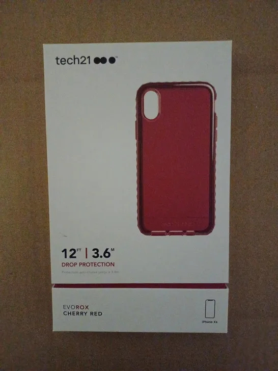 LOT OF APPROXIMATELY 87 BRAND NEW BOXED TECH 21 EVOROX CASE WITH 12FT DROP PROTECTION FOR IPHONE XS T21-6844 CHERRY RED