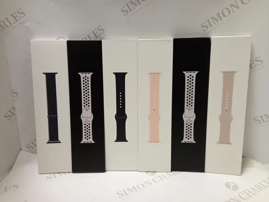 LARGE QUANTITY OF BOXED ASSORTED APPLE WATCH STRAPS IN ASSORTED COLOURS 