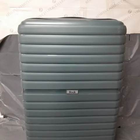 ROCK LUGGAGE SET OF 3 PLASTIC CASES IN BLUE