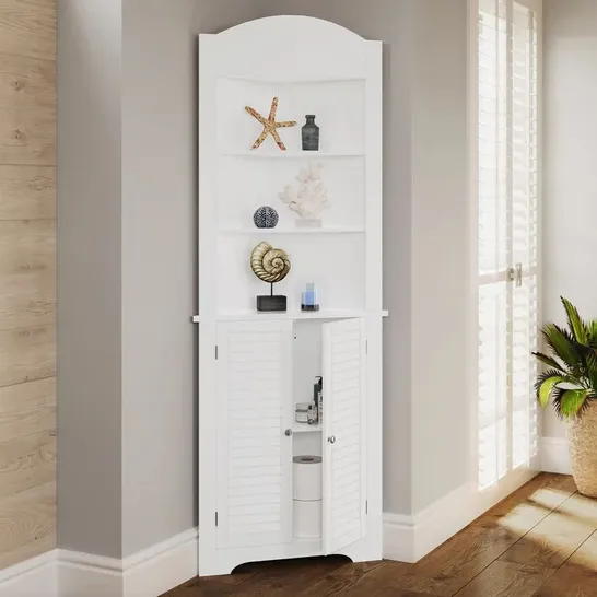 BOXED ELLSWORTH FREE STANDING TALL BATHROOM CORNER CABINET 