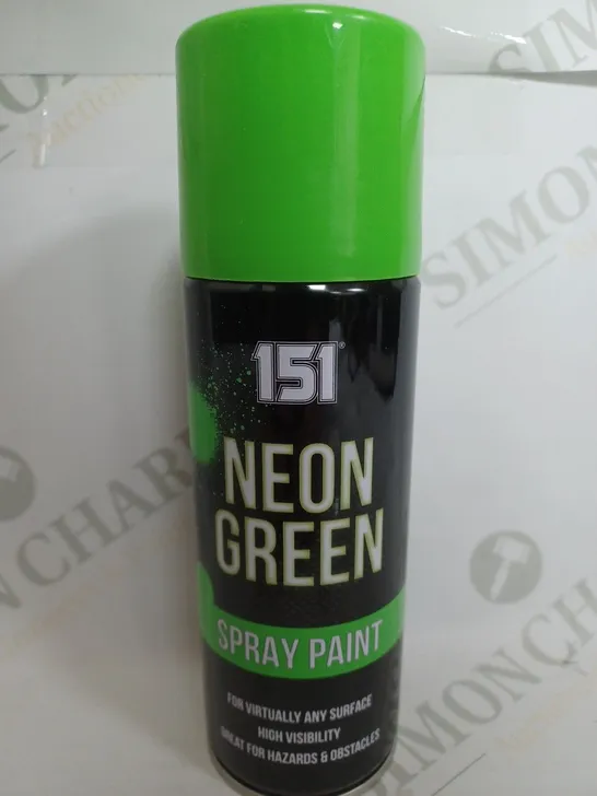 BOX OF 12 151 NEON GREEN SPRAY PAINT 