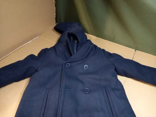 DESIGNER NAVY QUILTED JNR WINTER COAT - AGE 8YRS