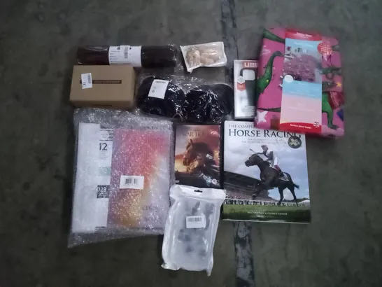 PALLET OF 6 BOXES CONTAINING ASSORTED ITEMS INCLUDING WAR HORSE DVD, NIPPLE COVERS, PLACEMATS, PHONE CASE, FESTIVE DINO BEDSHEET, MANUAL SOAP DISPENSER 