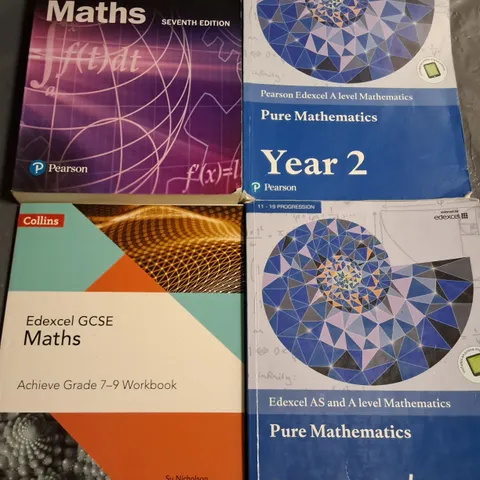 LOT OF 4 MATHEMATICS EDUCATIONAL BOOKS