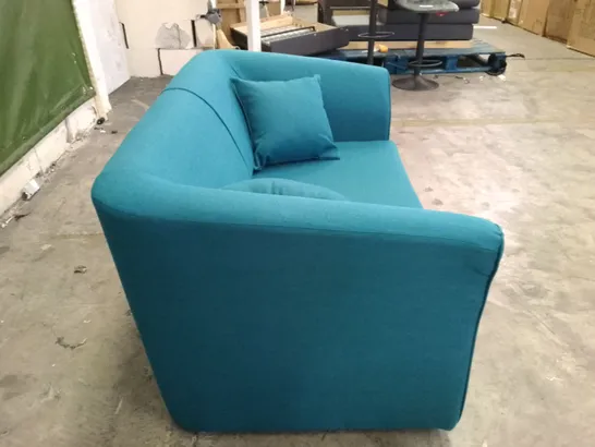 QUALITY DESIGNER LOVESEAT - TEAL FABRIC 