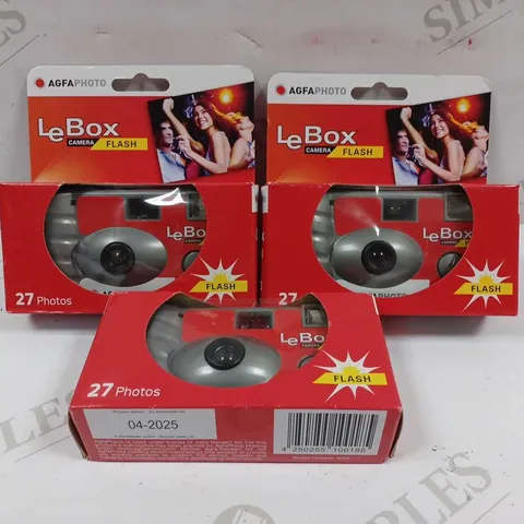 LOT TO CONTAIN 3 X AGFA PHOTO LEBOX CAMERA'S 