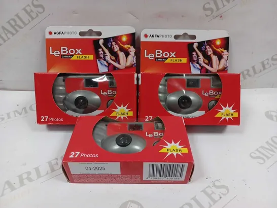 LOT TO CONTAIN 3 X AGFA PHOTO LEBOX CAMERA'S 