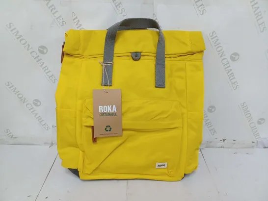 ROKA CANFIELD B RECYCLED NYLON MEDIUM BAG IN MUSTARD