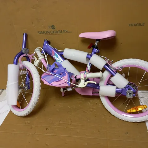 HUFFY GLIMMER 16 INCH GIRLS BIKE PURPLE PINK 5-7 YEAR OLD- COLLECTION ONLY