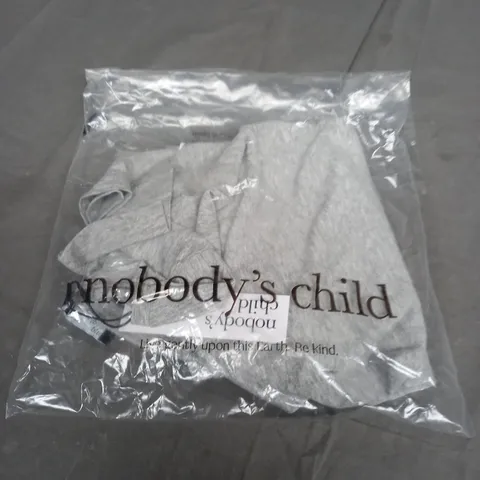 SEALED NOBODYS CHILD JERSEY GREY SPENCER L/S TOP - UK 10