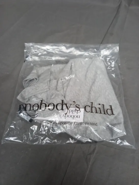 SEALED NOBODYS CHILD JERSEY GREY SPENCER L/S TOP - UK 10