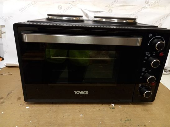 TOWER T14044 MINI OVEN WITH DUAL HOT PLATES