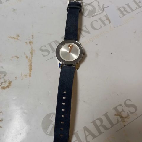 UNBOXED MOVADO BOLD LEATHER STRAP WATCH