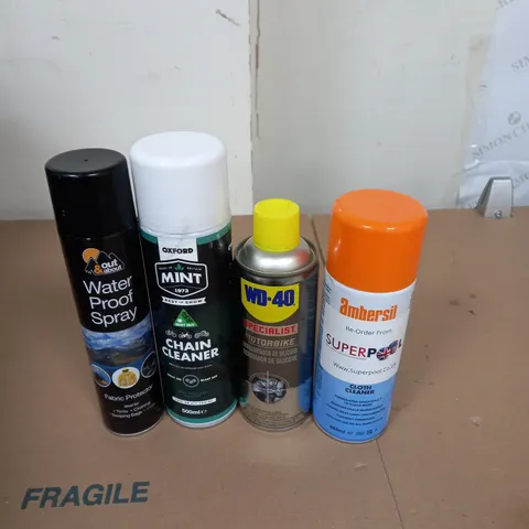 APPROXIMATELY 15 HOUSEHOLD AEROSOL SPRAY CANS TO INCLUDE WD40 MOTORBIKE SPRAY