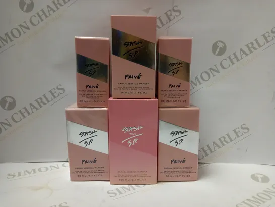 LOT OF 6 ASSORTED AMOUNTS OF SARAH JESSICA PARKER STASH PRIVE EAU DE PARFUMS 