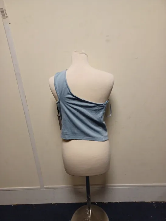 JACK WILLS UK 16 POWDER BLUE ONE SHOULDER TOP 